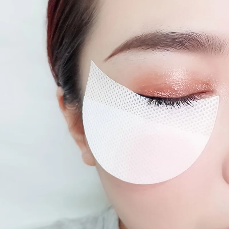10/50/100Pcs ombretto con Eyeliner con adesivo per occhi in tessuto Non tessuto strumento per la rimozione delle ciglia innesto adesivo per l'isolamento delle ciglia