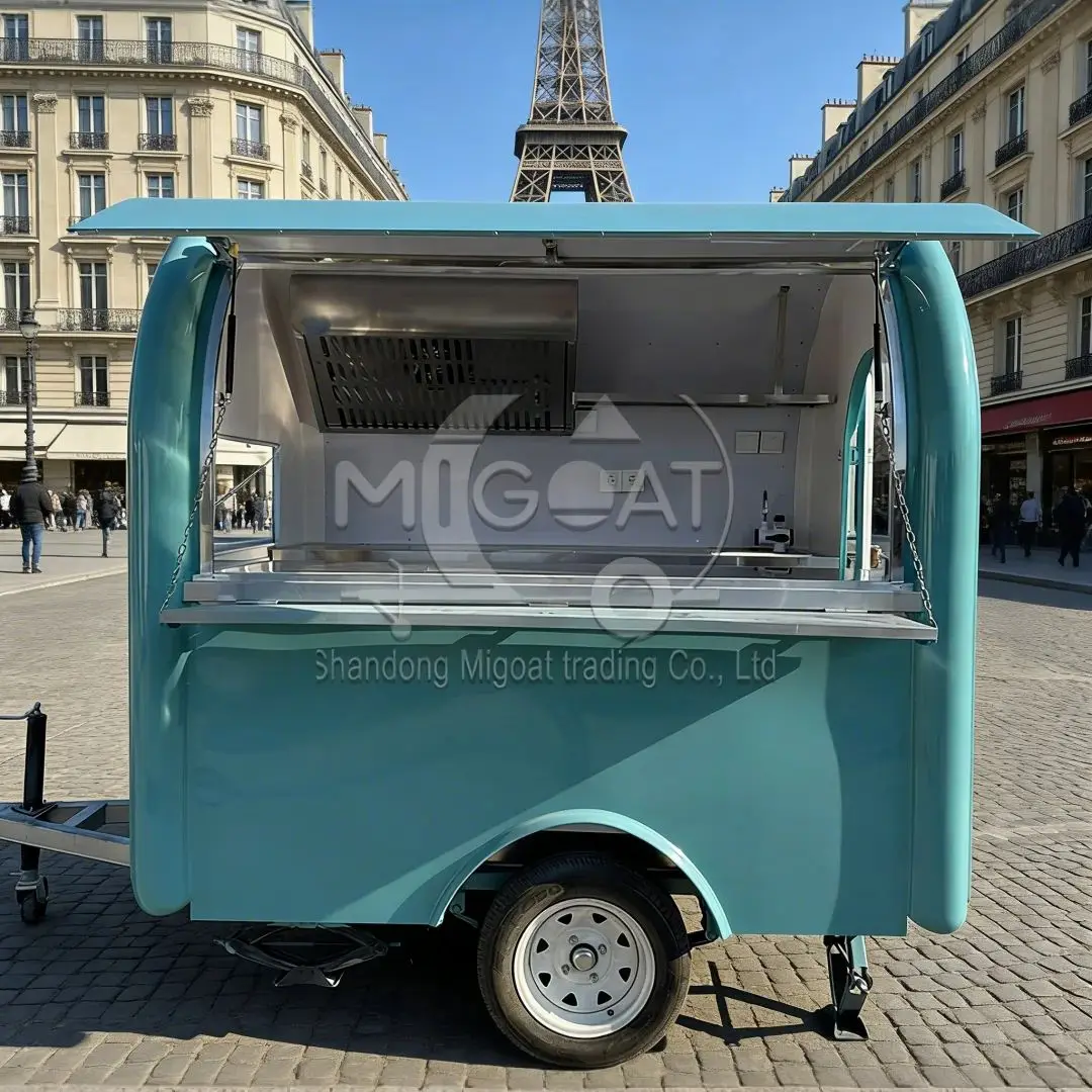 

Multifunctional Mobile Food Trailer Towing Type Food Truck Street Snack Cart for Night Market