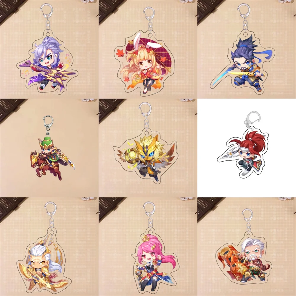 

6CM Anime Glory of Kings Acrylic Keychain Model Cosplay Charm Characters Ornament Accessories Goods Collection Christmas Gifts