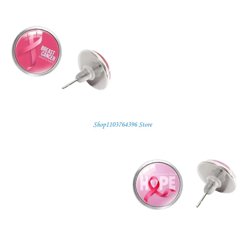 

Elegant Women's Health Advocacy Earrings Lightweight Gemstones Glass Jewelry For Allergy Prone Skin And Versatile Styling