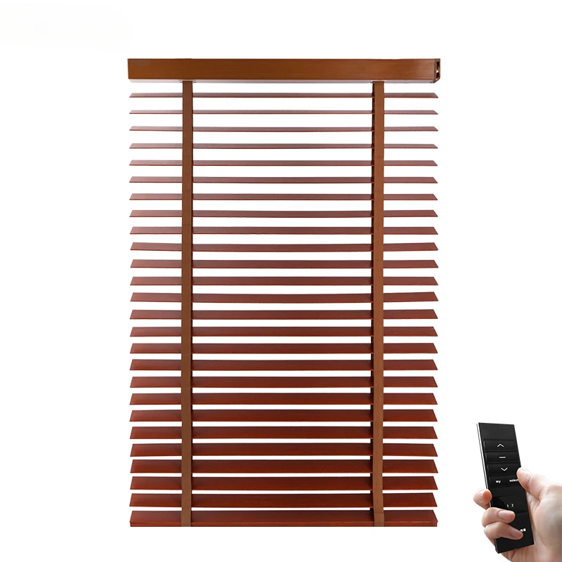 

Electric Wooden Shutter Shades Blinds Roller Blinds For Bedroom Balcony Shades For Living Room Home Window Size Customizat