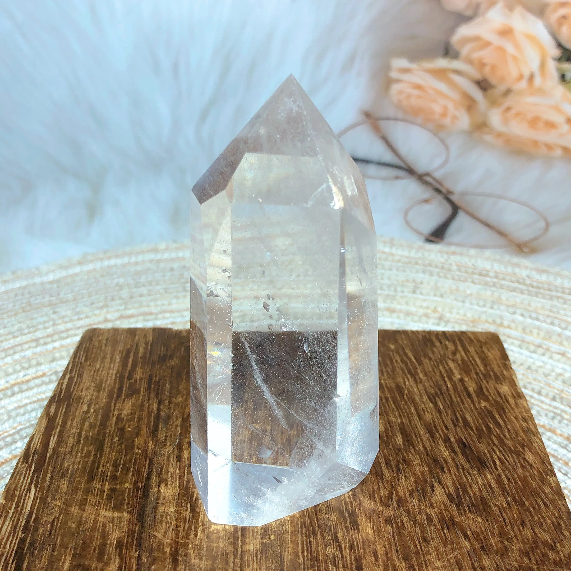 High Quality Natural Crystals Clear Quartz Tower Energy Healing Ornament  Rainbow Home Decorations Room Decor