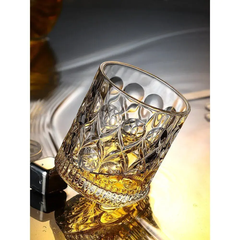 Luxury Whiskey Glass Crystal High Value Beer Cup European Style Pure Color Glass Beverage Cup for Fine Dining And Beverages