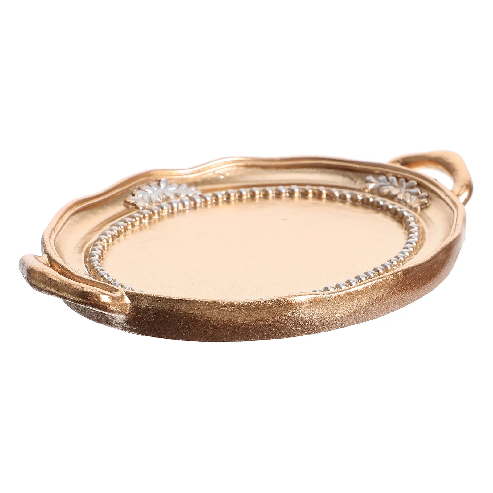 Jewelry Storage Plate Resin Decorative Jewelry Dish Multi-Function Ring Holder Tray for Home Bedroom Nightstand Organizer