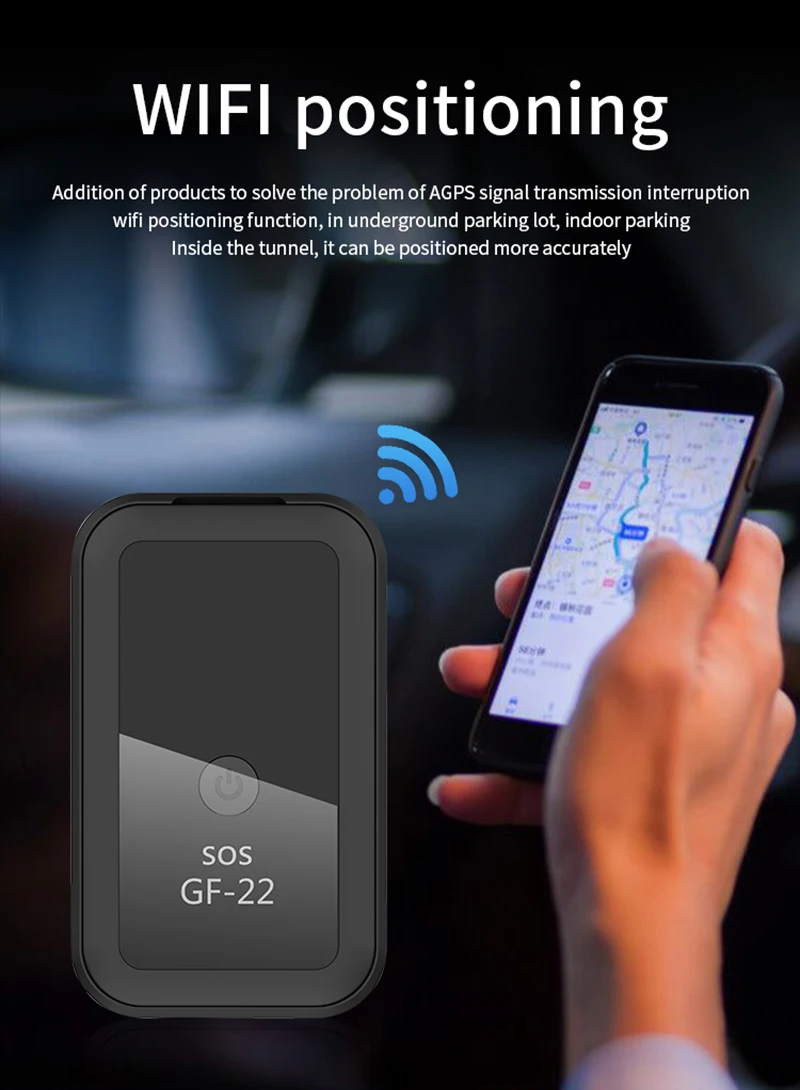 Мини GPS-локатор GF22 Беспроводное Интеллектуальное Устройство Позиционирования С Точным Обнаружением