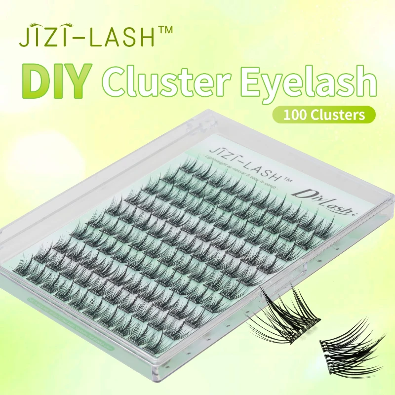 

JIZI-LASH Self Adhesive Cluster Lashes Glue-Free DIY Individual False Eyelashes 11-13mm Natural Soft Lashes Makeup Accessories