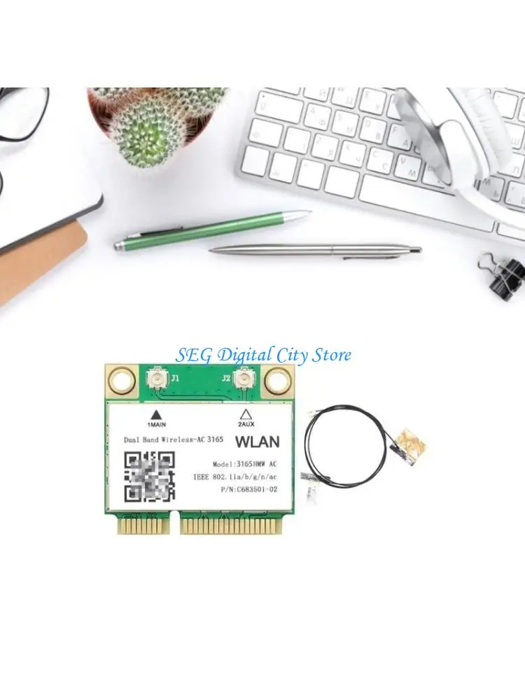 

U75B 3165HMW AC 600M Беспроводная сетевая карта 2.4G+5G+BT4.0 MINI PCIE WIFI Разъем