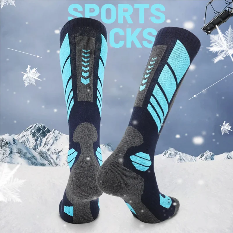 

Зимние термолыжные носки для взрослых, мужские и женские теплые уличные велосипедные носки для сноуборда, спортивные термоноски для кемпинга и пешего туризма, чулки