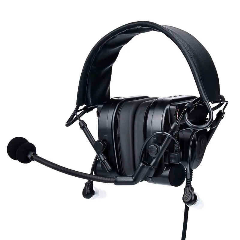 Imagem -03 - Comtac Tactical Headconjunto com Proteção Auditiva Tiro Headphones Comunicação Cancelamento de Ruído Militar C4u Ken