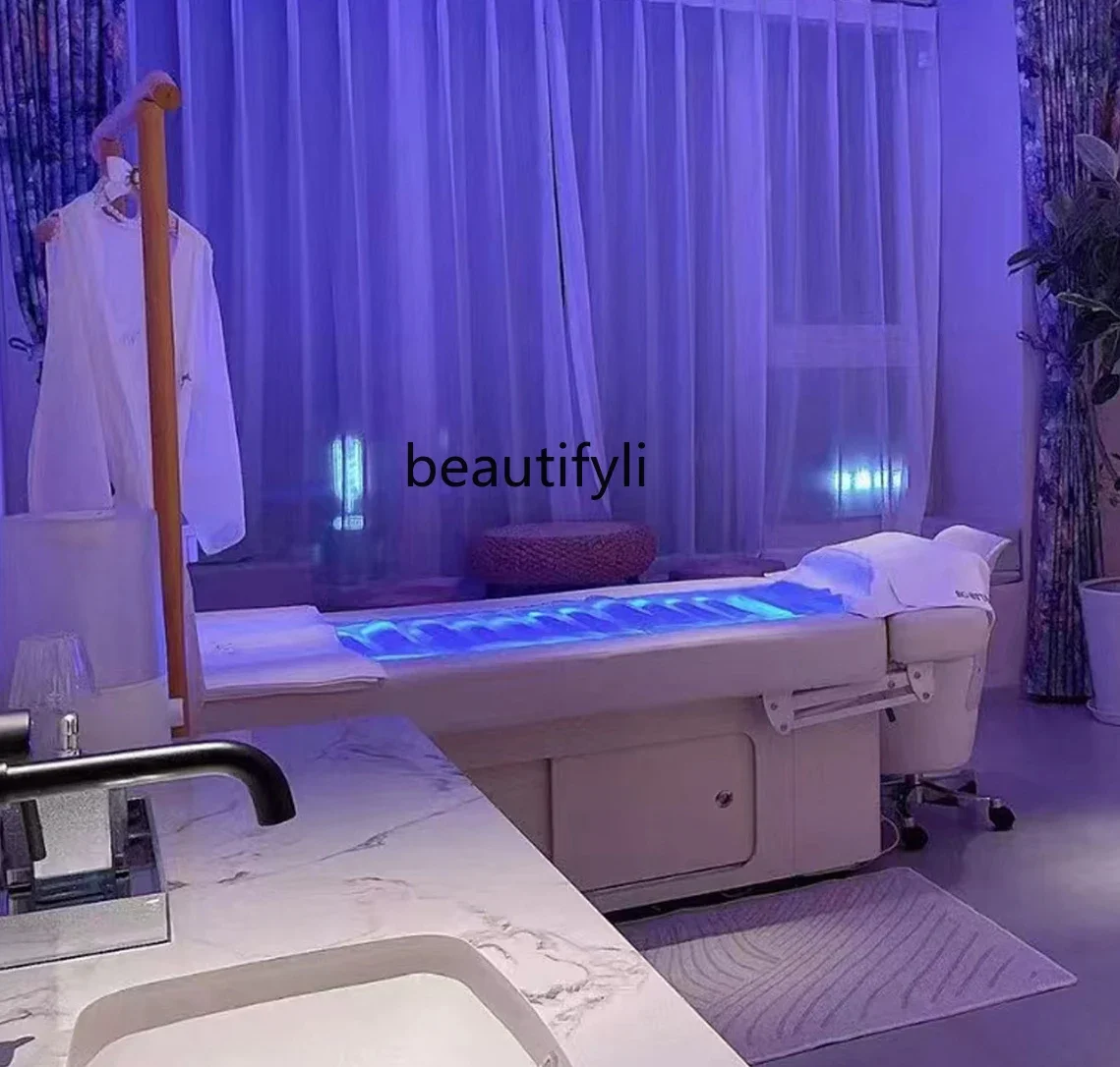 Beauty salon dedicated spa bed electric lift colorful light therapy bed intelligent constant temperature massage bed