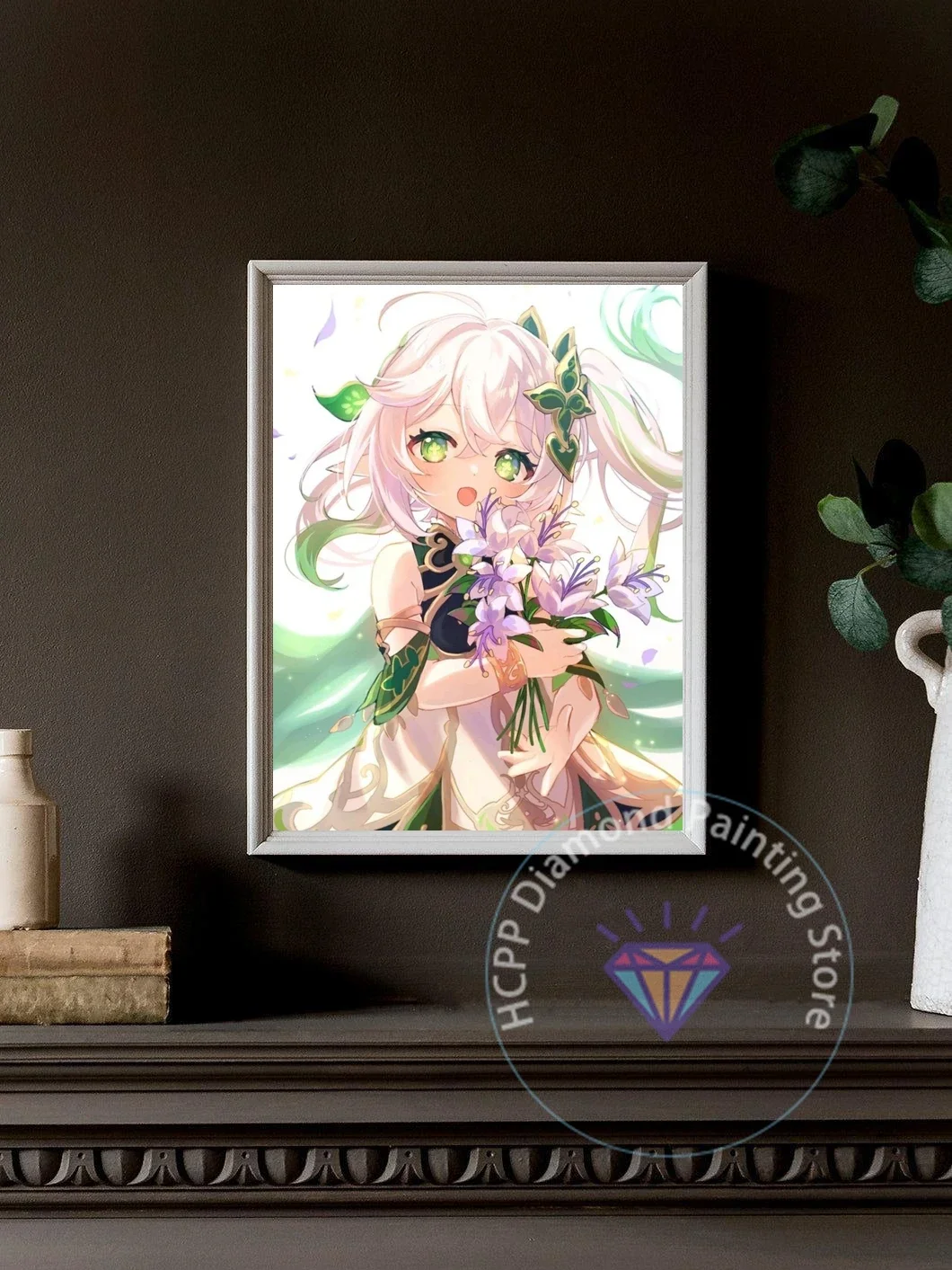 Genshin تأثير الماس طقم الطلاء 5D DIY الماس التطريز عبر غرزة اليدوية الفن هدية الحرف ديكور المنزل هدية #2