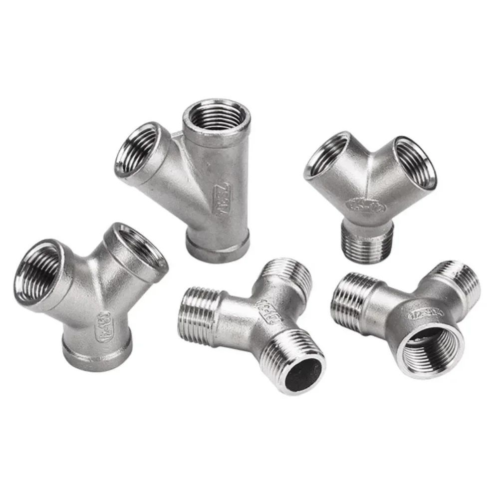 1/4" 3/8" 1/2" 3/4" 1" 1-1/4" 1-1/2" 2" BSP żeński kształt Y 3-drożne złącze łącznik rozdzielacz 304 złączka rurowa ze stali nierdzewnej