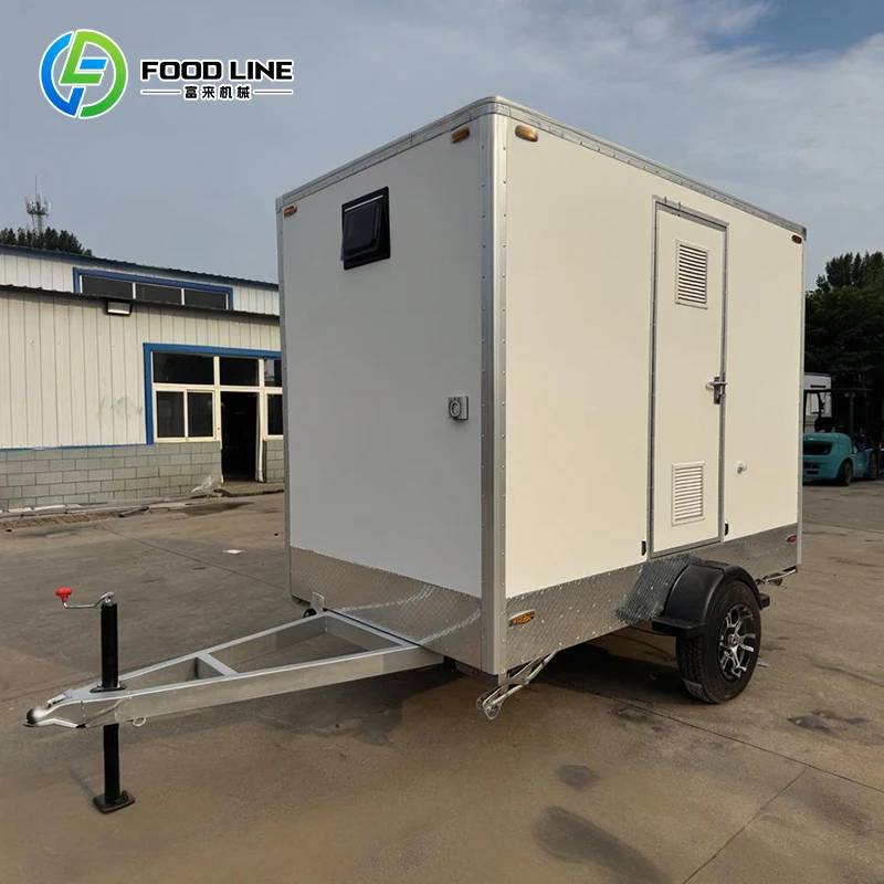 Custom Mobile Trailer Toilet Trailer Portable Mobile Toilet Eith Urinal Mobile Shower Unit with Toilet
