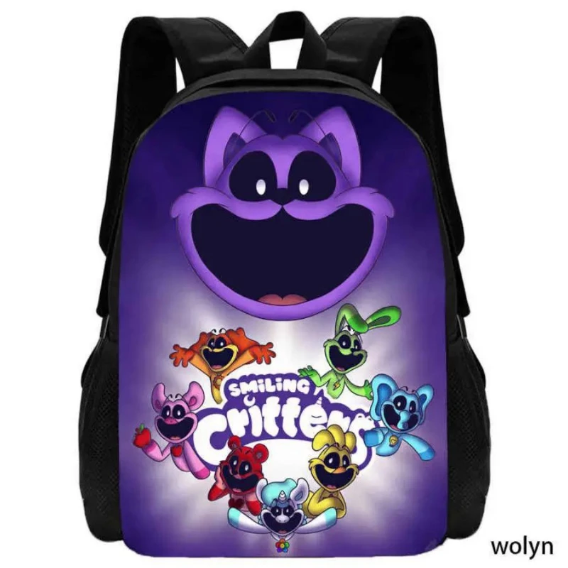 New Printed Primary and Secondary School Students Cartoon Anime Schoolbag Game Smiling Animal Backpack Children Gift