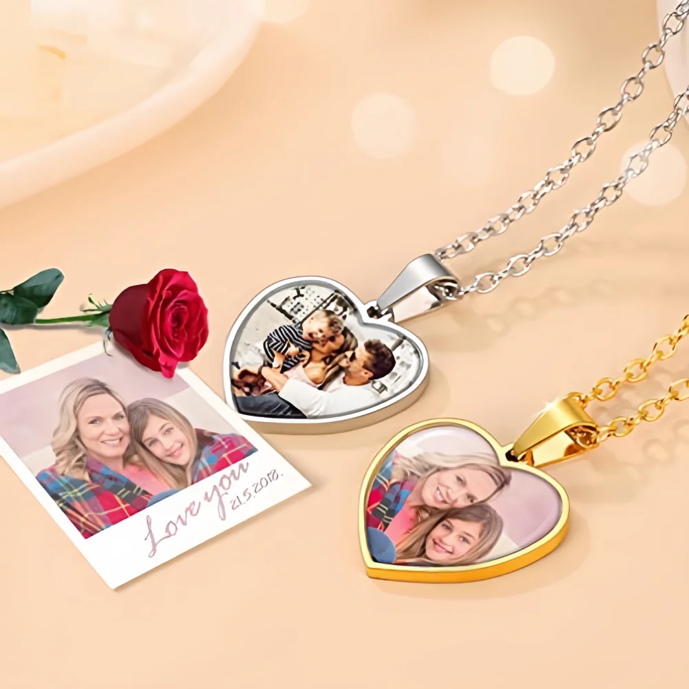 Amaxer شخصية صور القلائد صور مخصصة قلادة الذاكرة تذكار صورة قلادة هدايا مخصصة للنساء الرجال