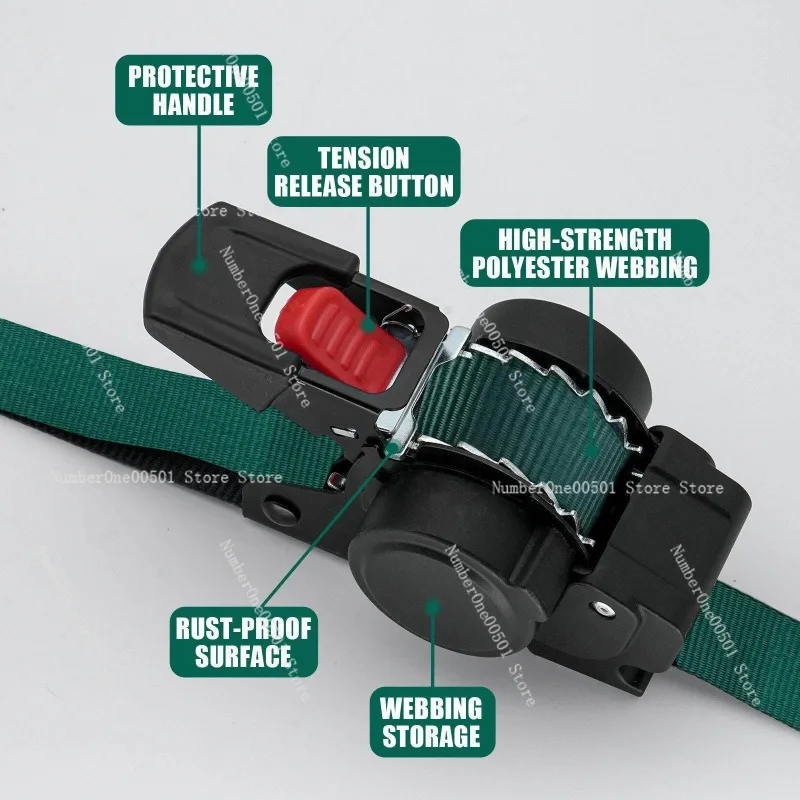 

GcTbON4mn Retractable Ratchet Tie Down Straps with Carabiner Hook 2 Pack 5M 12M for Truck Luggage Cargo