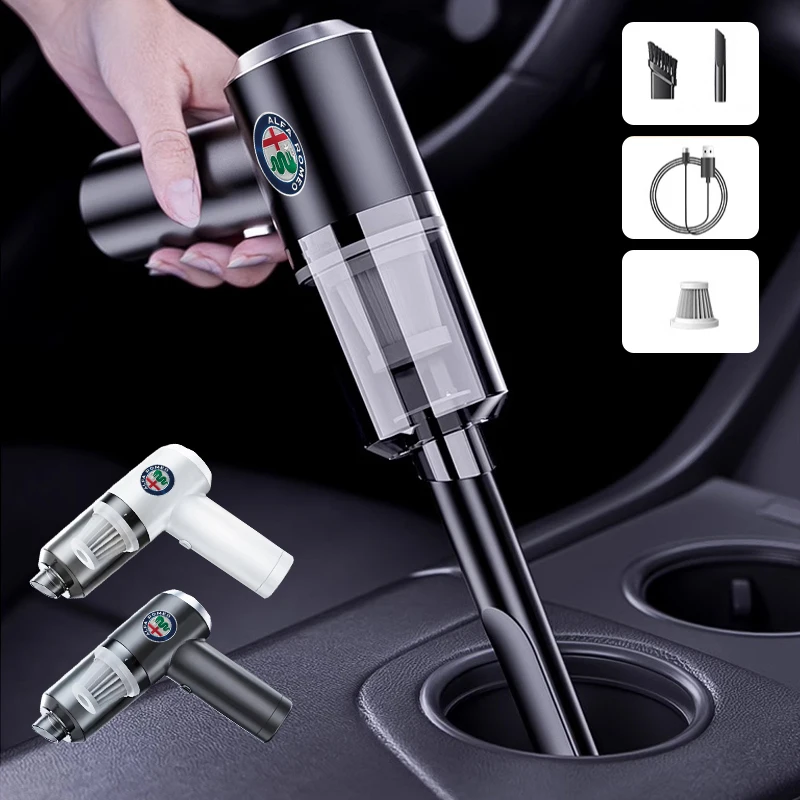 

Mini Car Vacuum Cleaner Cordless Powerful Wireless Car Cleaner for Alfa Romeo Giulia Stelvio 147 159 Giulietta Auto Accessories
