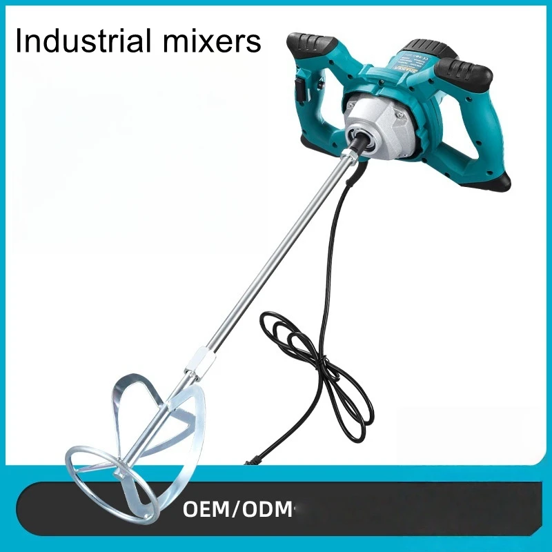 

High-Power Electric Mixer Handheld Concrete Cement Mortar Mixer Paint Putty Mixer