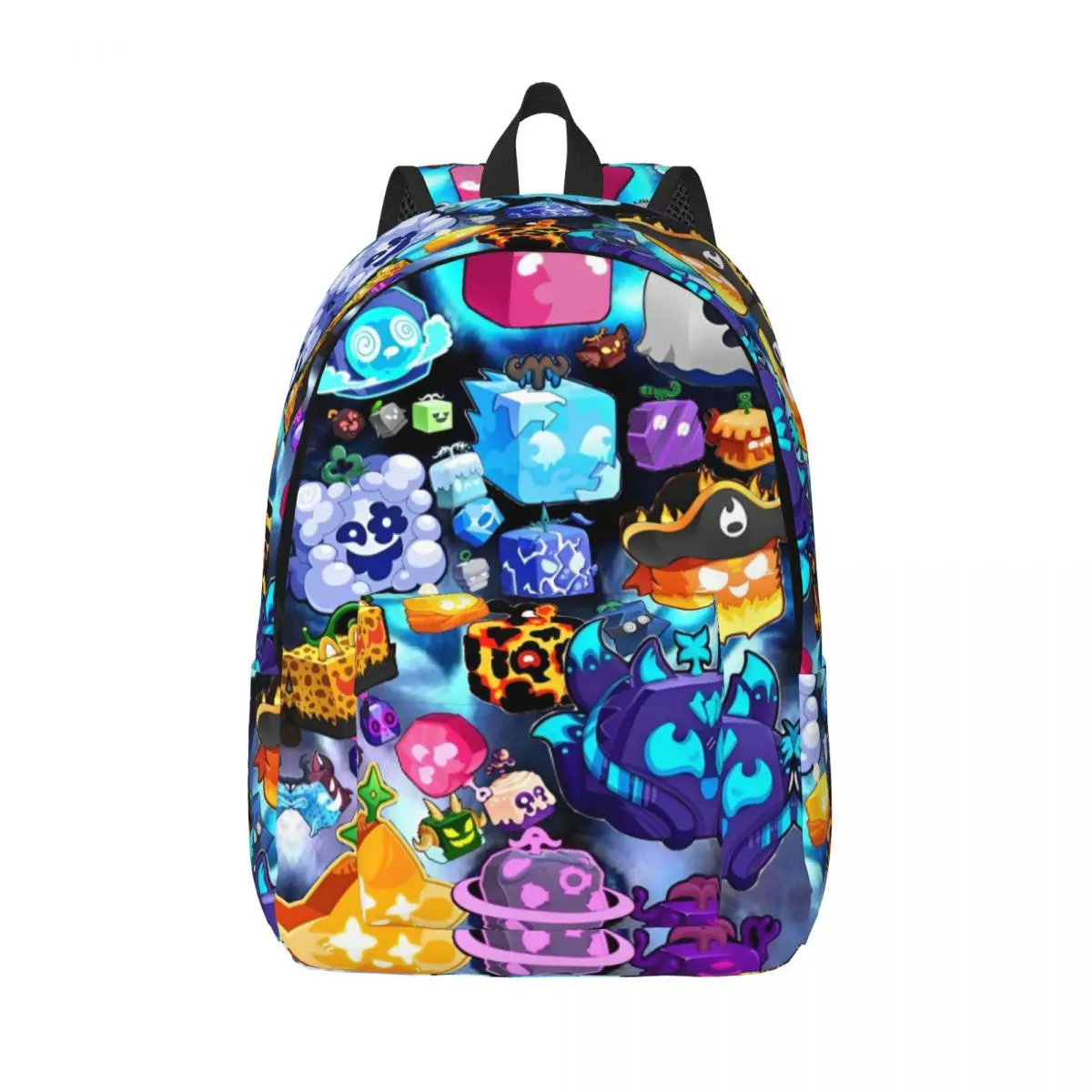 Blox Fruits Gaming Backpack for Men Women Fashion Student Work Daypack Laptop Shoulder Bag Durable