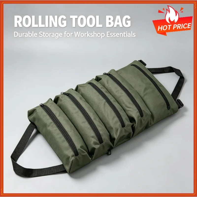 New Tool Bag Scroll Tool Storage Bag Suitable for Workers Engineers Maintenance Tools Camping Detachable Multifunctional Bag