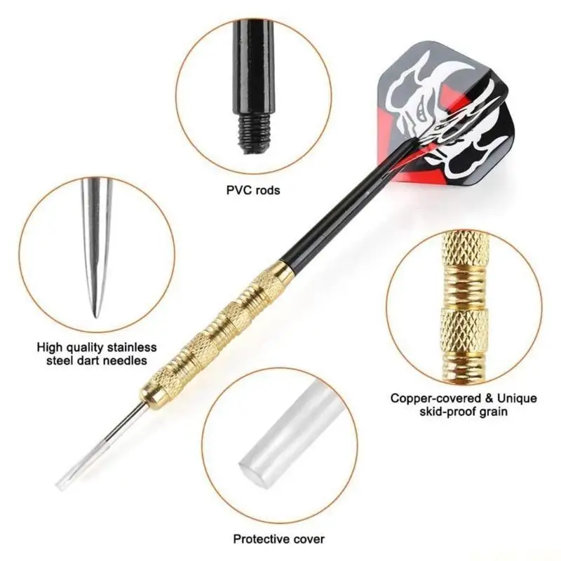 

M5TC Profession Iron Barrels PET Flight Set of 12pcs 14g Steel Tip Professional Darts