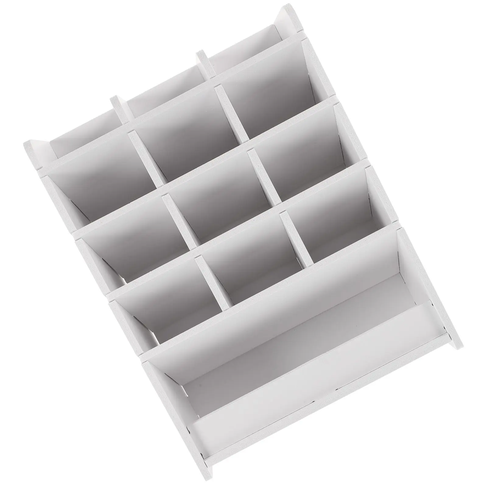 

Wood Plastic Desk ganizer Large Capacity Multi Compartments Pen Storage Box White Study Office School Stationery Holder