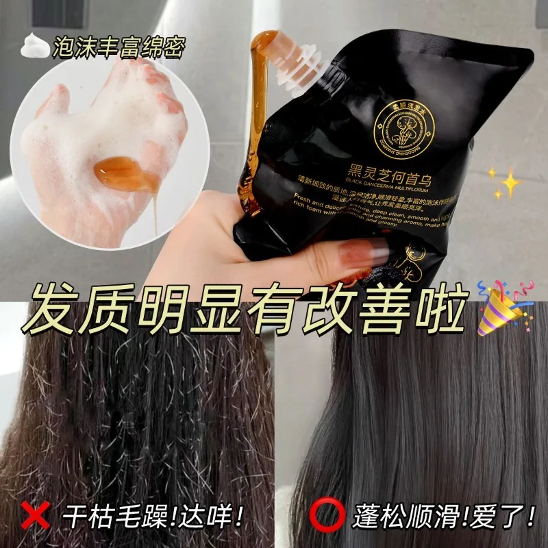 Chinese Herbal Hair Strengthening Shampoo, Ganoderma & Polygonum Multiflorum Extract, Moisturizing Scalp Care