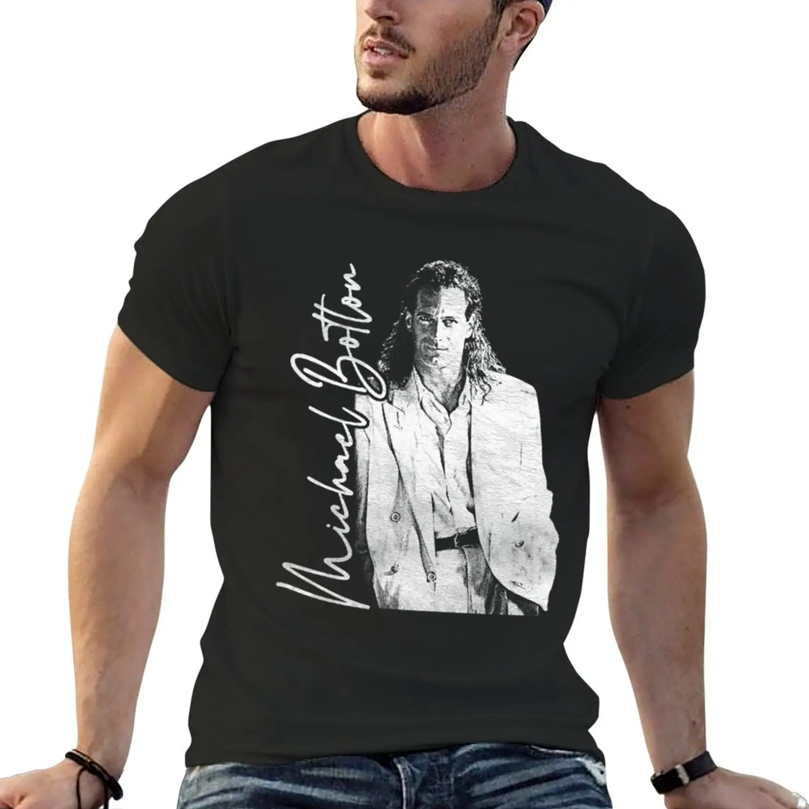 

New Michael Bolton _ 90s Style Fan Design T-Shirt funny t shirt Tee shirt plus size t shirts fitted t shirts for men