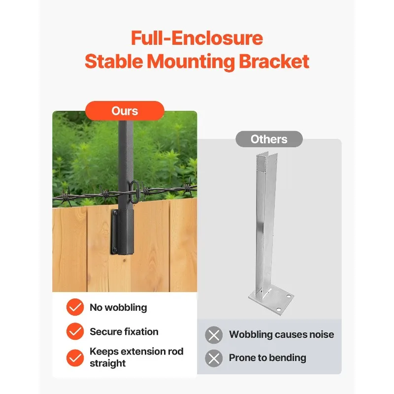 موسع عمود السياج 12 عبوة من أذرع تمديد ارتفاع سياج مثبتة على السطح مقاس 32.1 بوصة #6