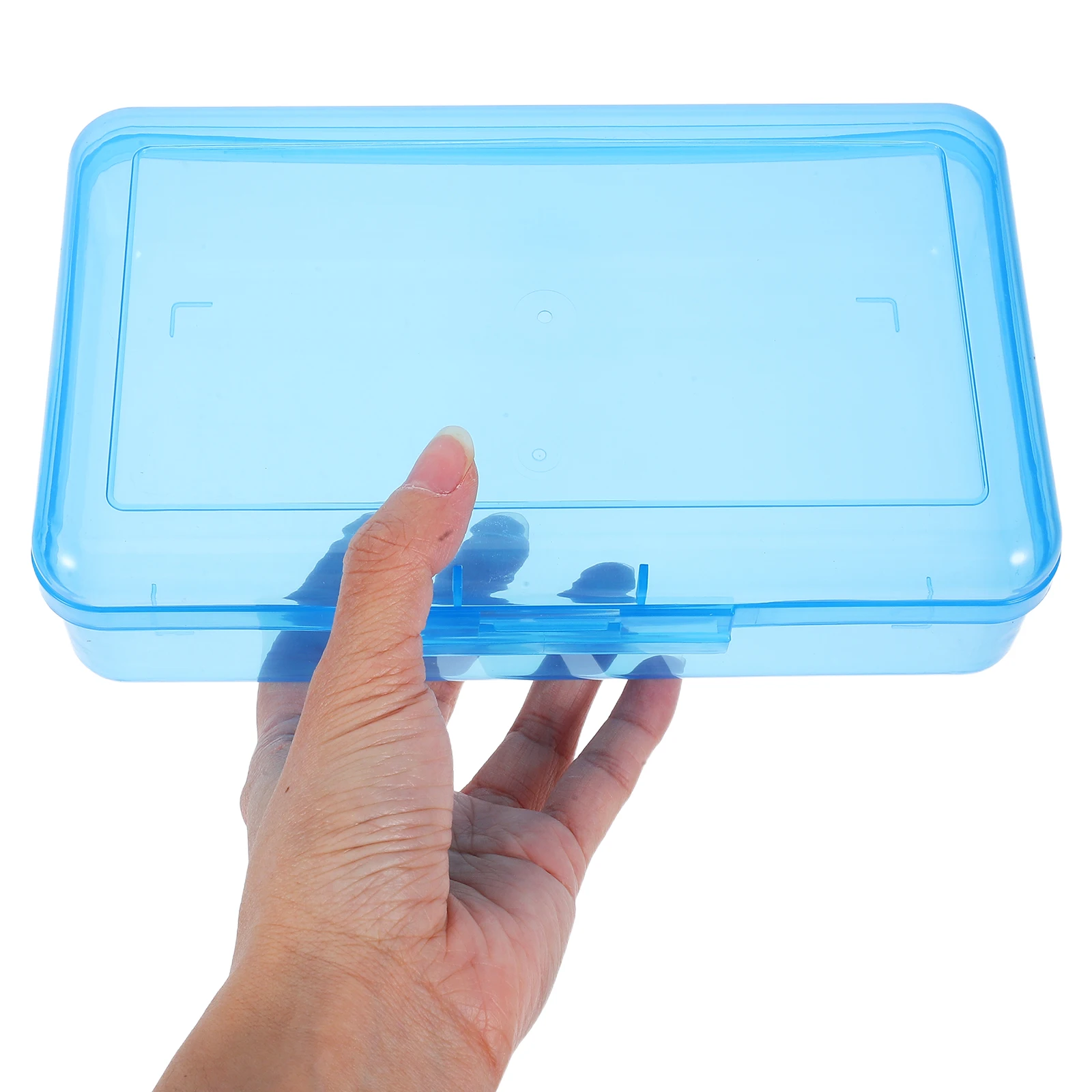 

2Pcs Transparent Large Capacity Plastic Pencil Case Portable Student Art Supply Box Pen Organizer Stationery Holder Office