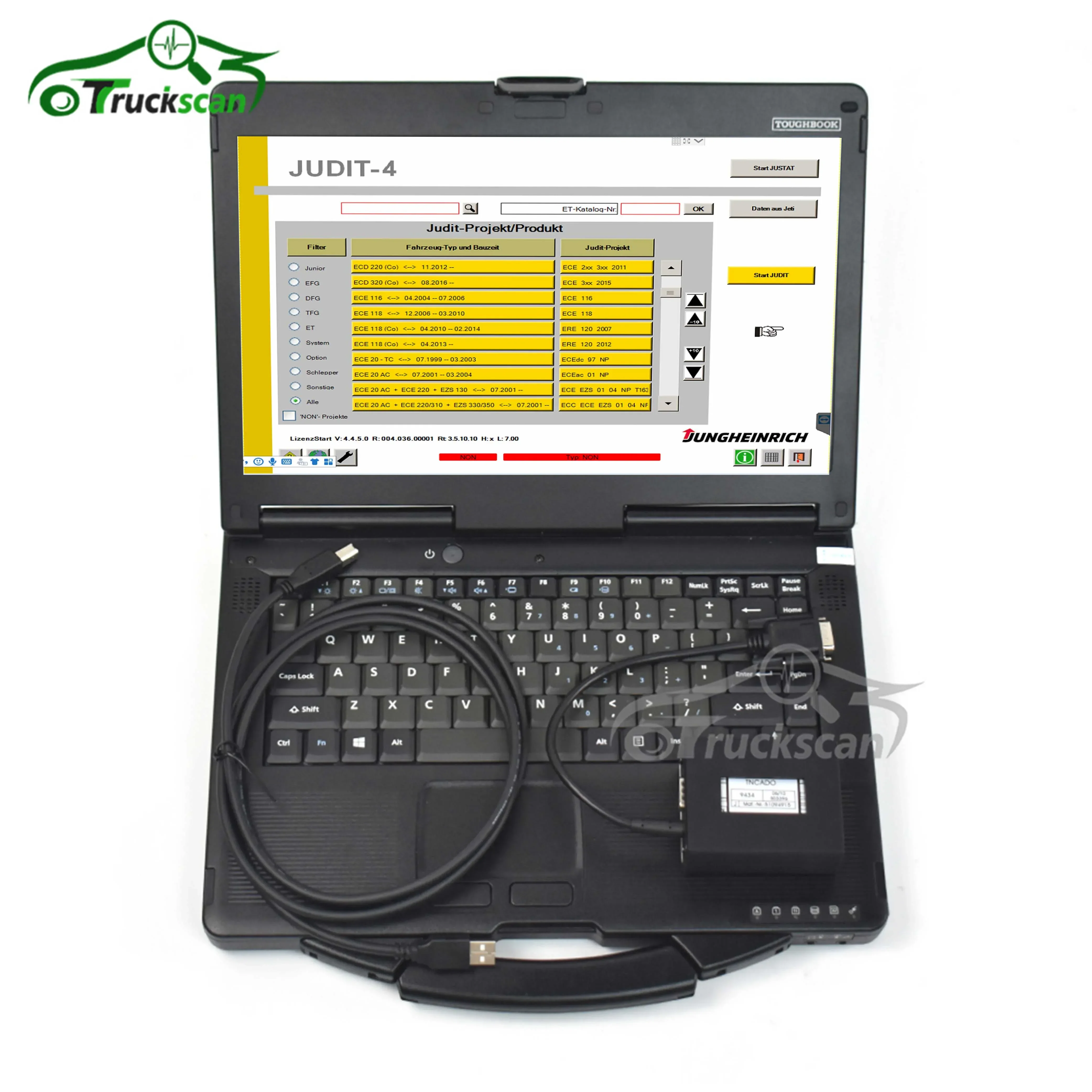 

JUDIT 4 Jungheinrich Judit box Incado with Jungheinrich forklift diagnostic cables JUDIT Parts catalog ET&Judit SH +CF19