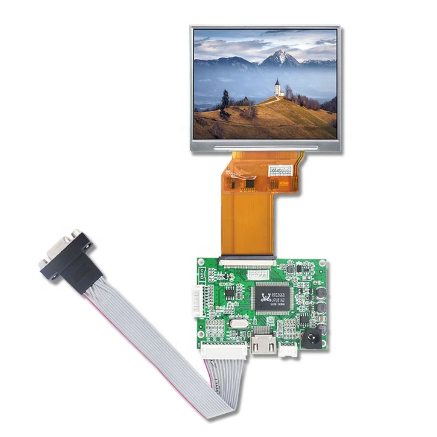 3.5 Inch Tft LCD IPS Screen 640*480 For Game Console JT035IPS02-V0 LCDs Mudule High Brighness VGA RGB Driver Board