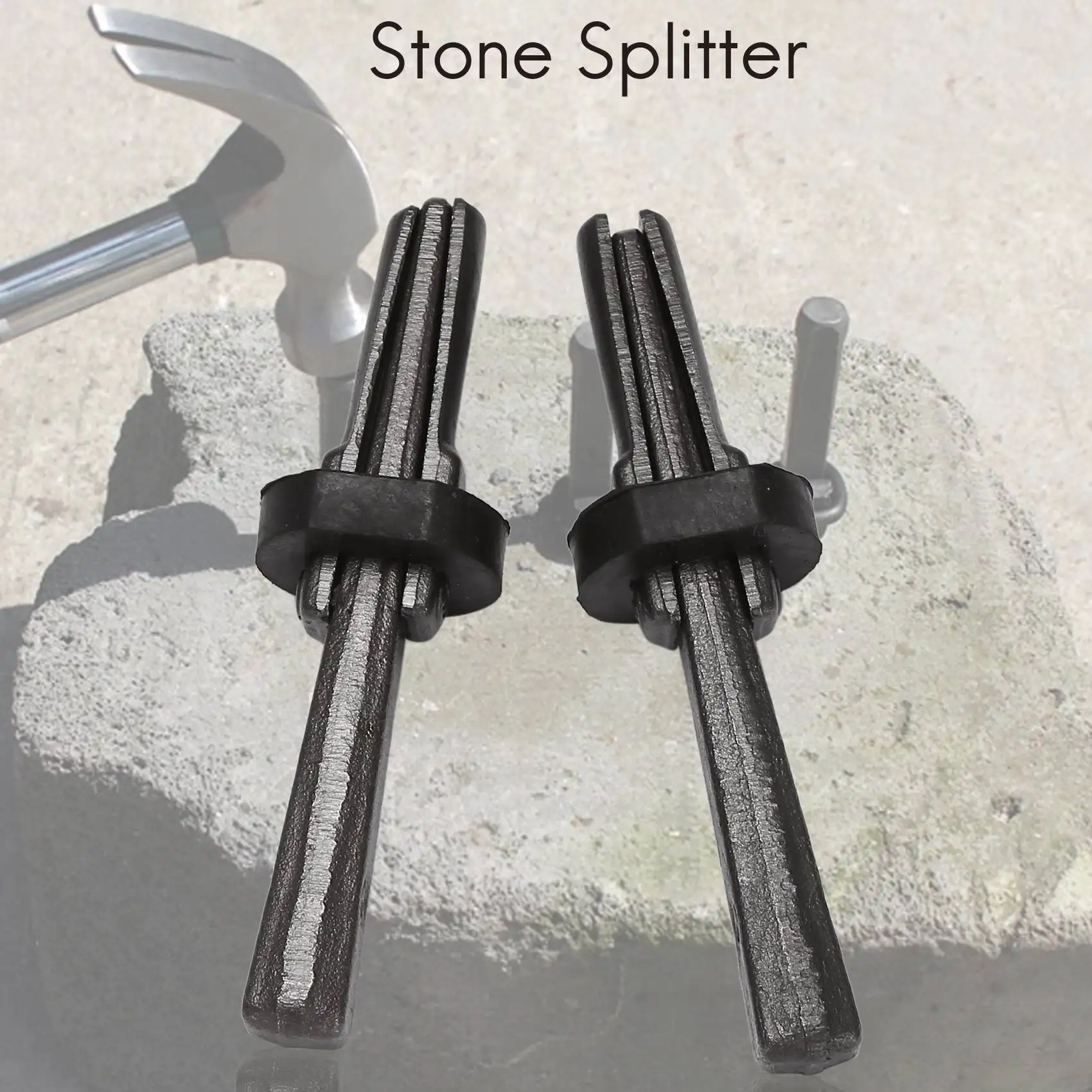 7 Set New Stone Splitter 9/16in Metal Plug Wedges and Feathers Shims Concrete Rock Splitters Hand Tool