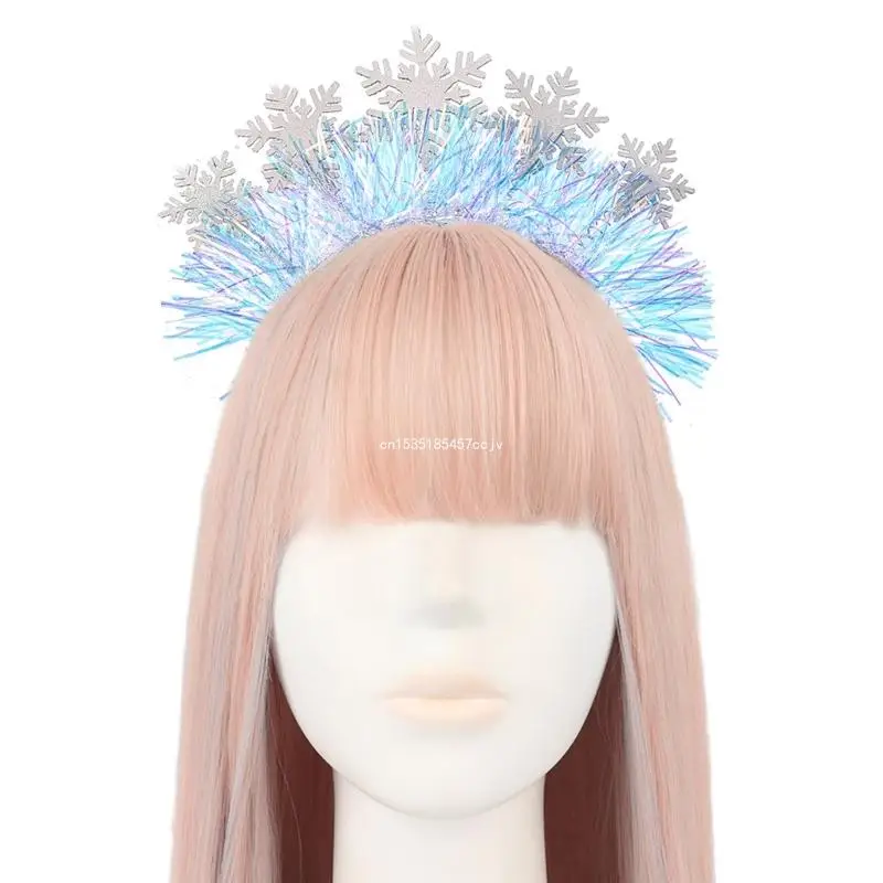 Adult Snowflake Headband Woman Girl Makeup Hairband Christmas Party Decors Dropship