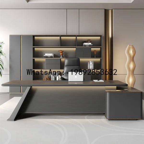 CZ High-End Lacquer Desk Simple Modern High-End Manager Office Desk