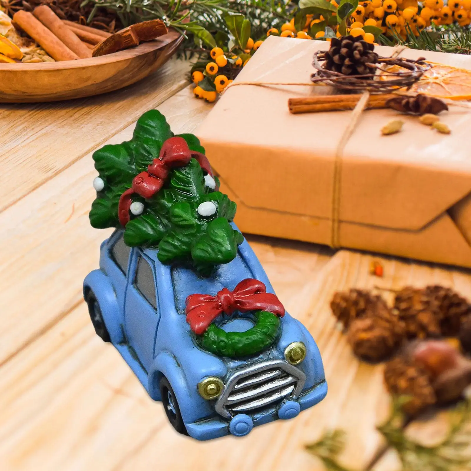 Resin Christmas Tree Ornament Tabletop Decor Artwork Christmas Tree Statue for Indoor Outdoor Party Holiday Home Decor Festival