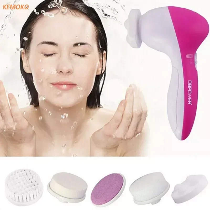 Limpador facial elétrico 5 em 1, máquina de limpeza facial, limpador de poros da pele, spa, limpeza de cravos, limpador facial