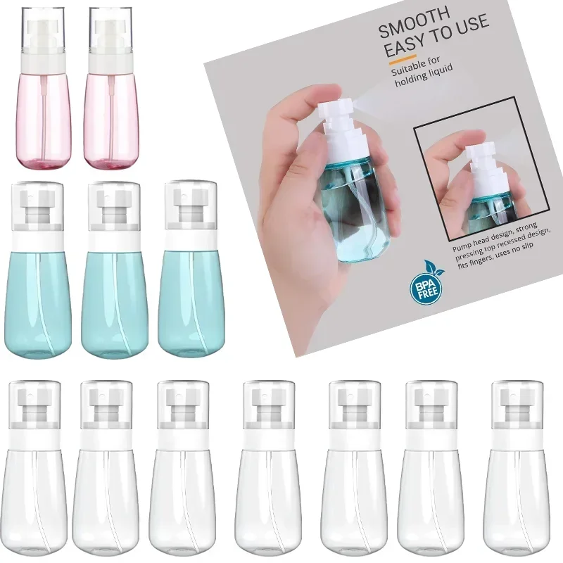 30Pcs 30ml-100ml Color Plastic Spray Lotion Bottle Alcohol Cosmetic Bottle Mini Refillable Water Atomizer Travel Portable Pump