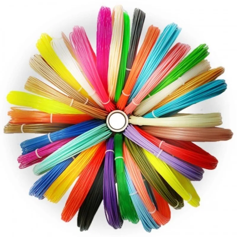 1 Set of 20 Pcs 5 Meters PCL Low Temp 3D Pen Filament Refills Premium Safe 3D Printing Pen Replacement Supplies Odor Free Smooth