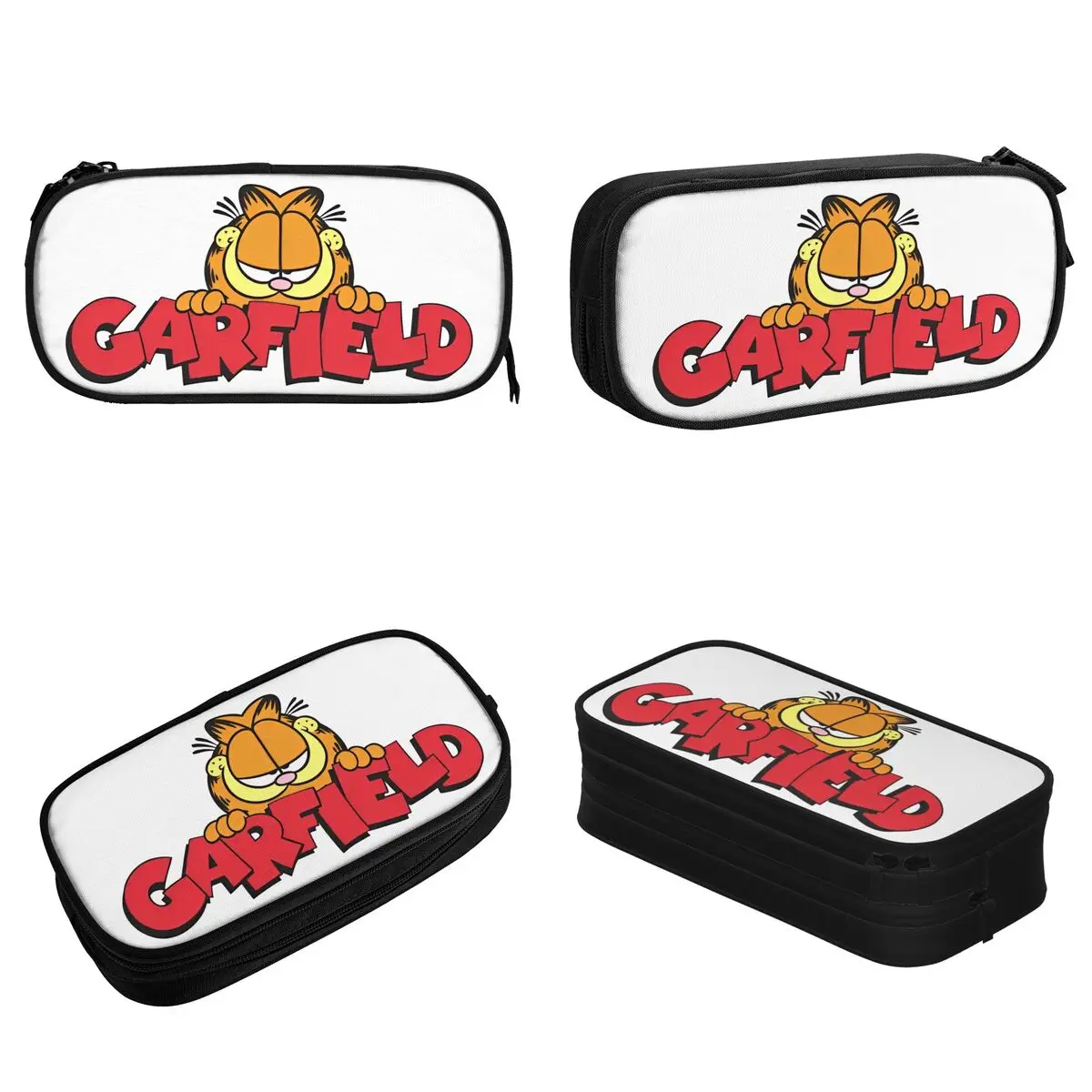 New G-Garfielded Lazy Looking Pencil Cases Cartoon Pencilcases Pen Holder Girls Boys Big Capacity Bag School Supplies Zipper