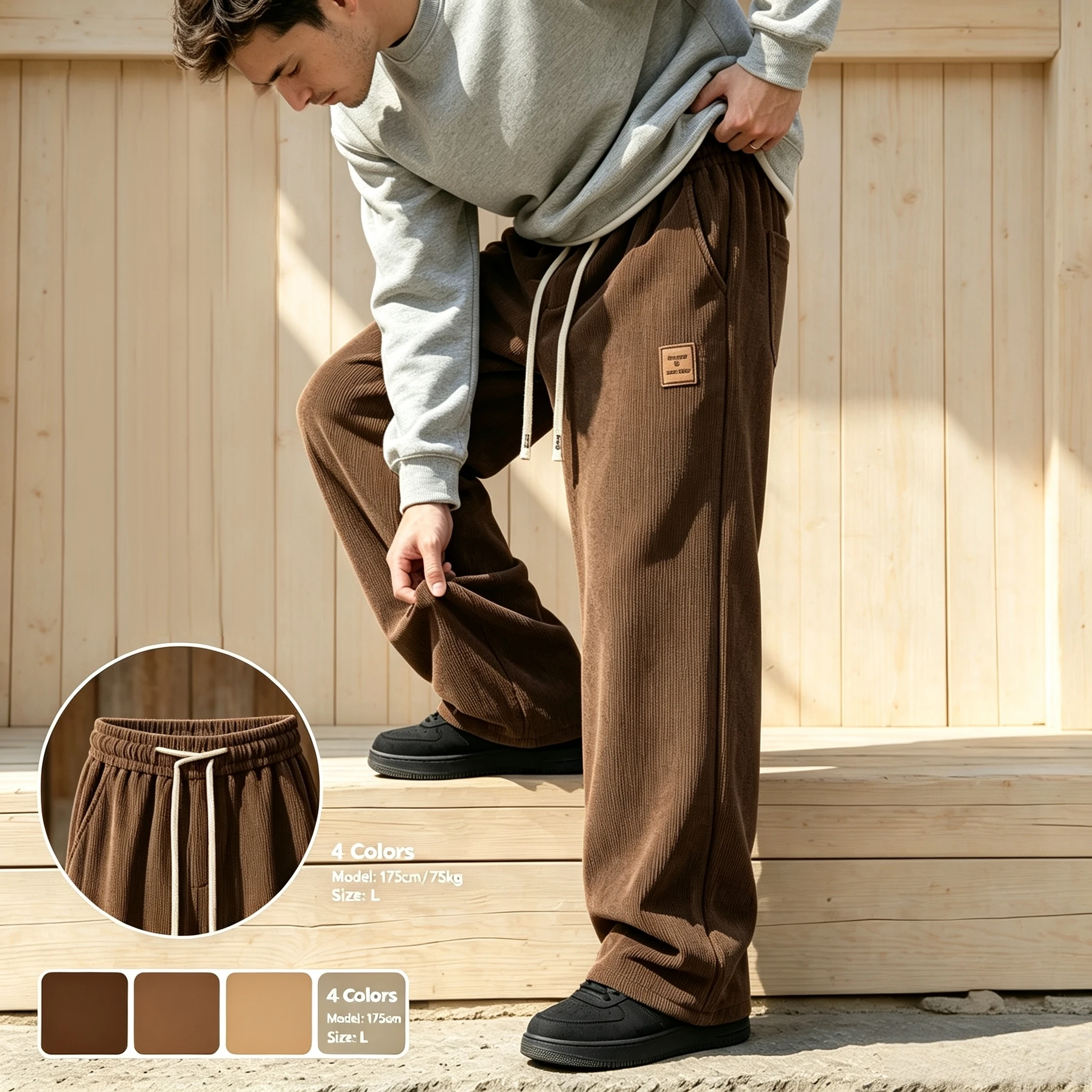 Herren Composite-Fleece Freizeithose, Kältehose, Arbeitskleidung, Jogginghose und Sweatpants für Männer – Detail 10