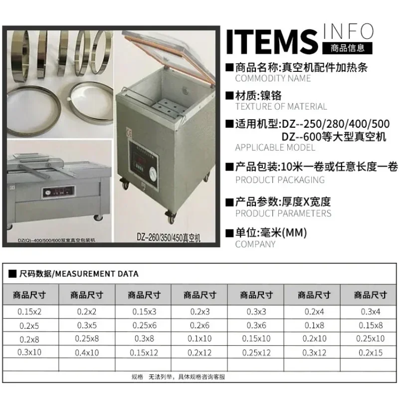 Nichrome Flat Heater Wire 10M 0.15 0.2 0.25mm for Sealing Machine Heating Sheet