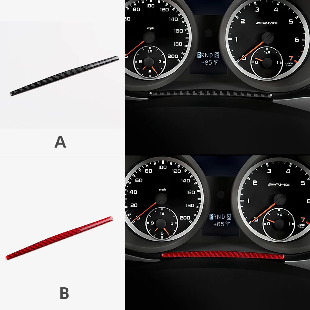 

For Mercedes Benz SLK R171 2004 2005 2006 2007 2008 2009 2010 Speedometer Frame Accessories Real Soft Carbon Fiber Trim Sticker