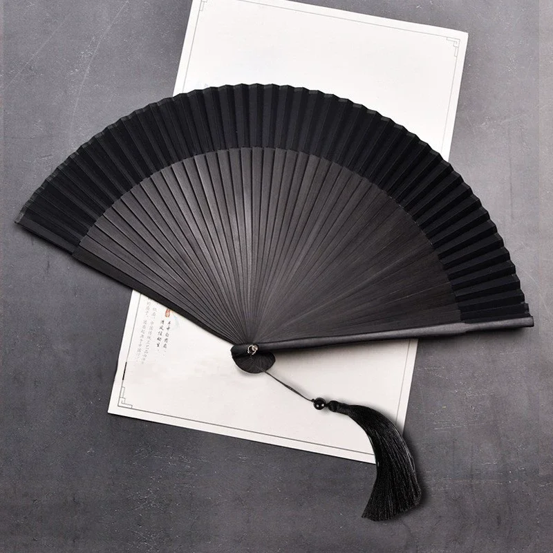 

Folding Wood Hand Fan Dance Bone Bamboo Fan Silk Antique Folding Fan Lady Spot Chinese Gift Wedding Favors And Gifts Fans