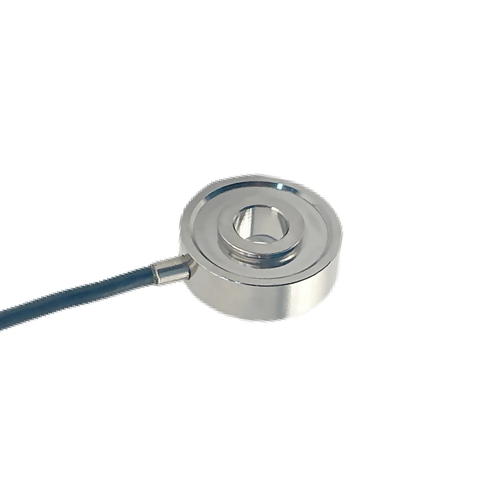 High Precision Donut Load Cell with Dual Display Weighing Controller Kit, Stainless Steel Ring Pressure Sensor 50kg-5t
