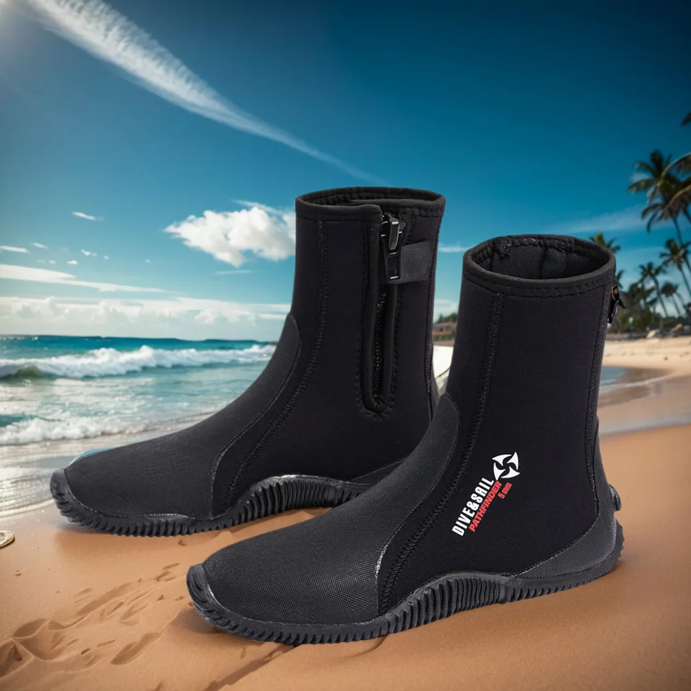 5mm Neoprene Diving Boots Wetsuit Boots Lightweight Surfing Diving Boots Diving Warm Patch Elasticity Surfing Boots Diving Tools