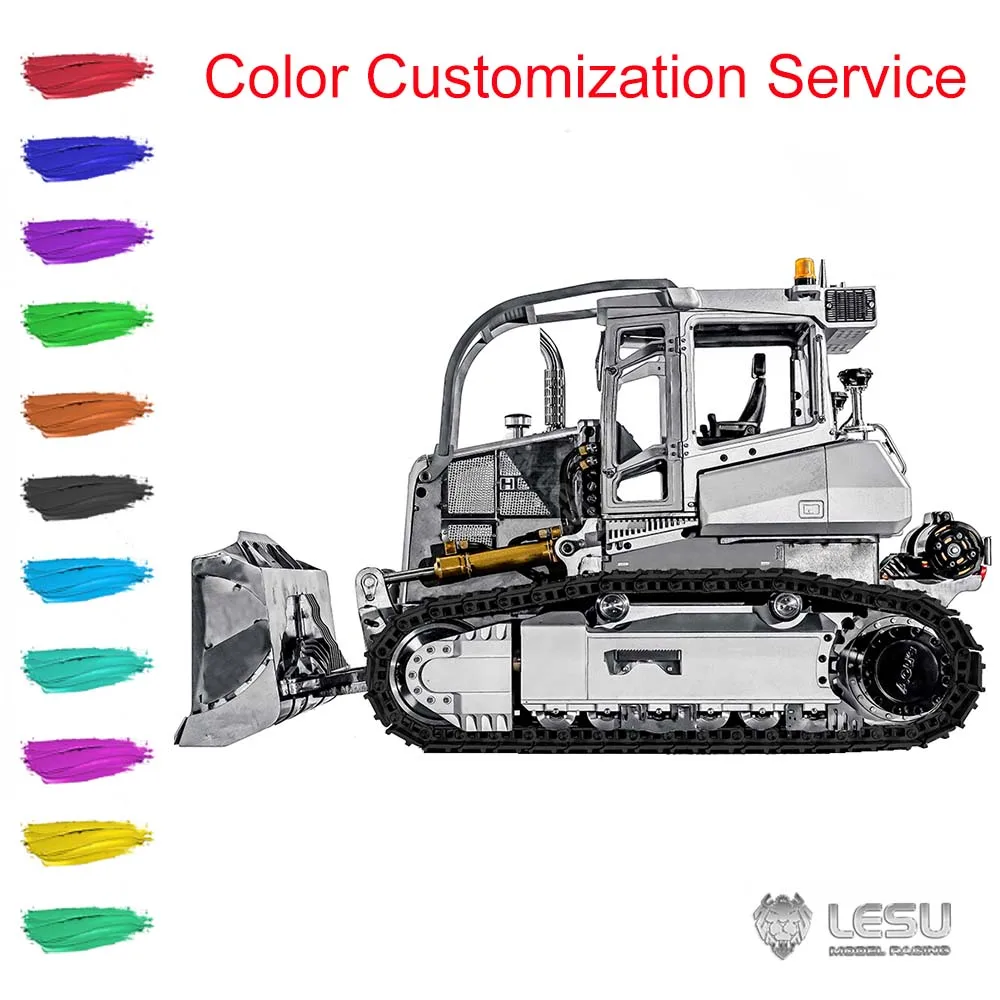 

LESU 1:14 Metal RC Hydraulic Bulldozer Aoue 850K Black Tracks Remoted Engeering Vehicle Radio Control Dozer For Gifts In Stock