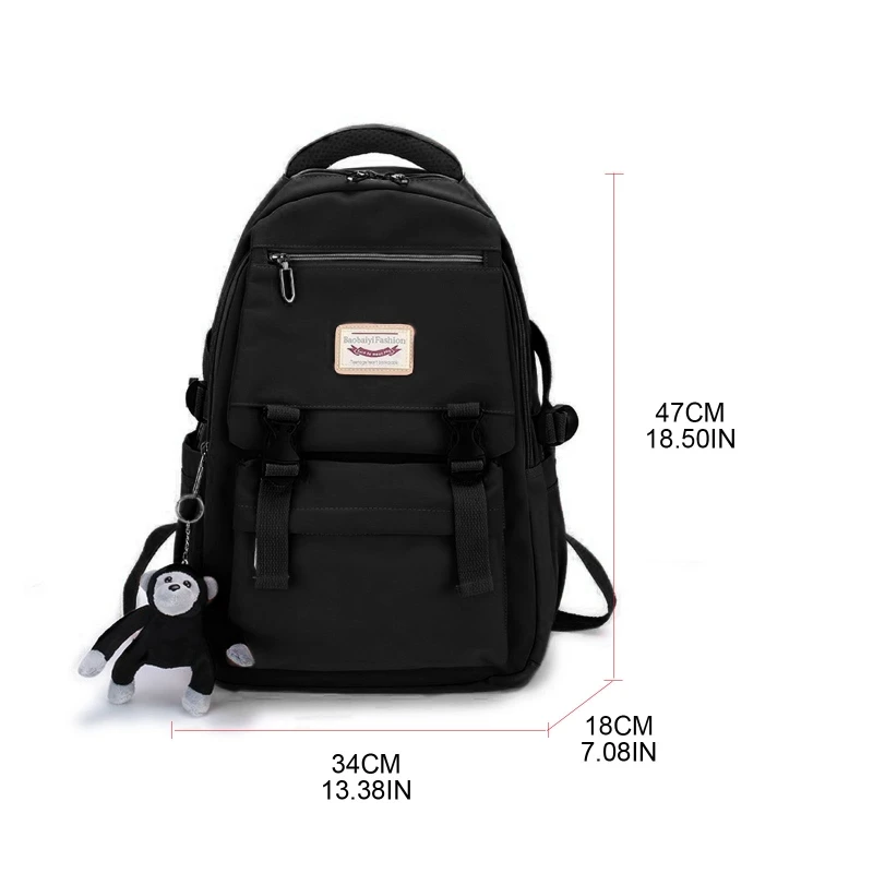 E74B Công Suất Lớn Daypack Lô Thời Trang Nylon Sinh Đựng Dành Cho Học Sinh Thanh Thiếu Niên Nữ Cô Gái Giày Laptop Học