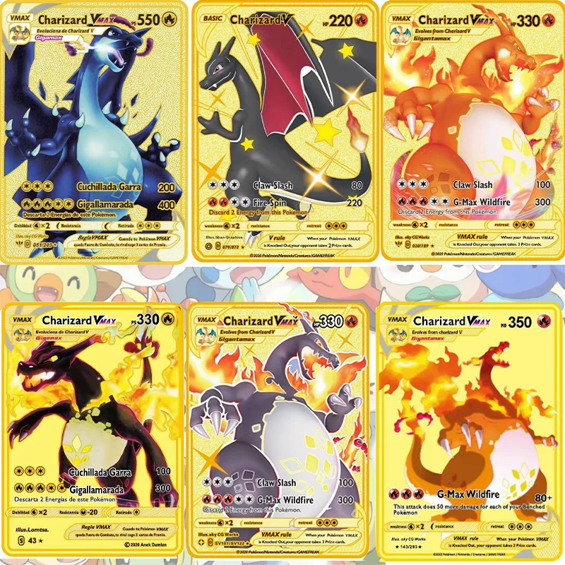 

Pokemon Serie Аниме Card Store Домашняя металлическая карта Пикачу Чаризард Mewtwo Eeveelution Pokemon Повседневная игра Коллекционная карточная игрушка