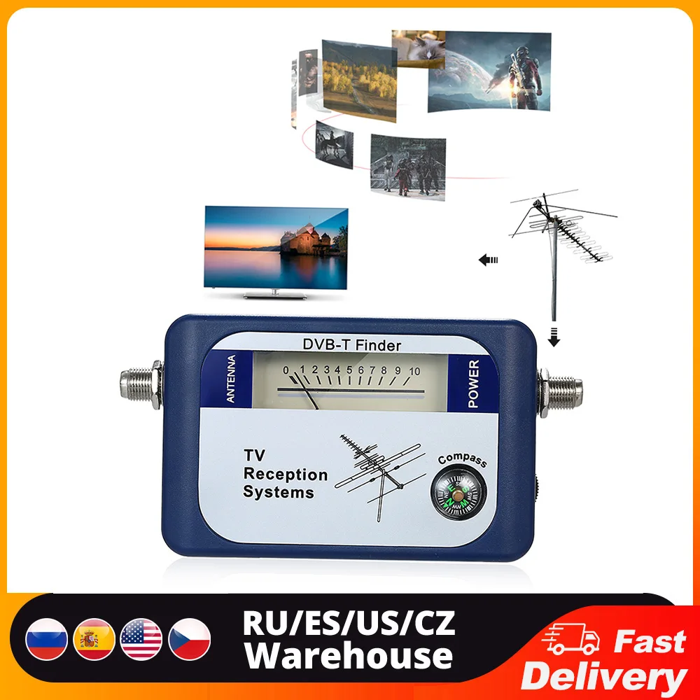 

DVB-T Digital Satellite Signal Finder Meter Aerial Terrestrial TV Antenna with Compass TV Reception Systems